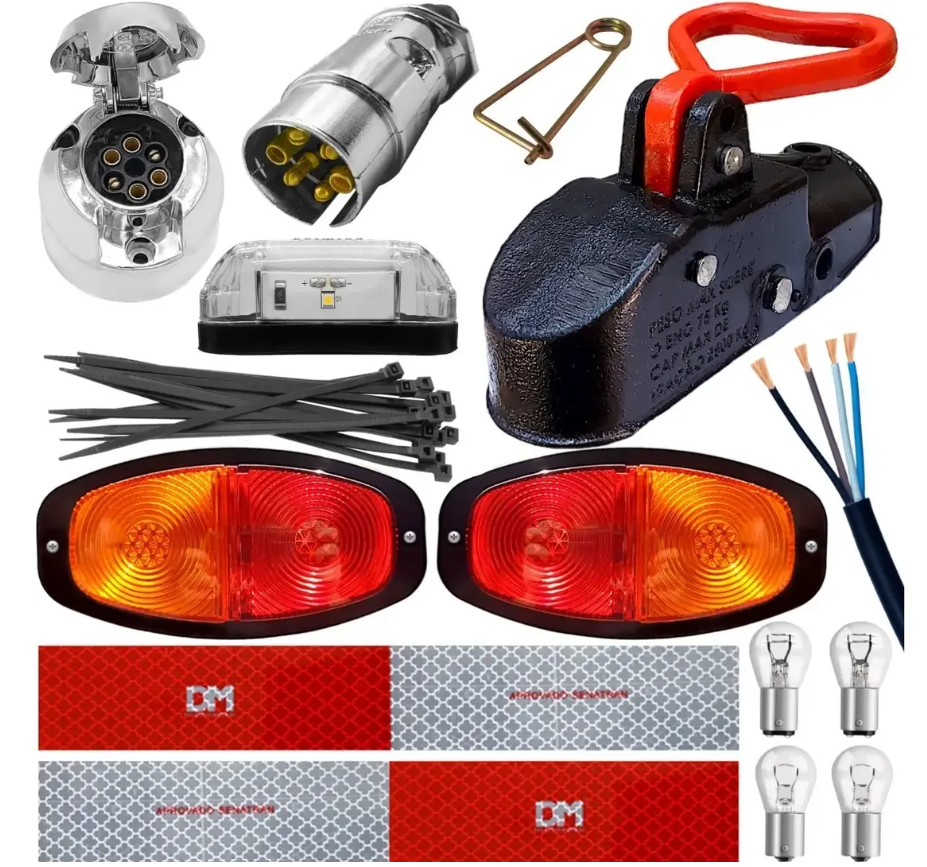 Kit elétrico para reboque e trailer